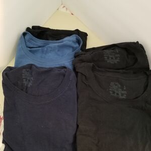 Fruit of the Loom Mens Short Sleeve Tees - Black & Blue Set